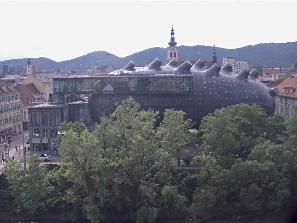 Livebild Webcam Bix-Medienfassade Kunsthaus Graz